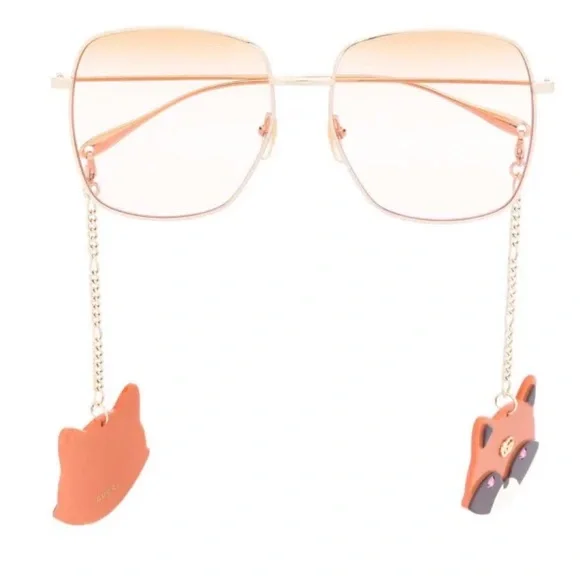 Gucci Fox Sunglasses Two Gucci Fox Fur Wool Stoles and Two Pairs of Gucci  main image 3
